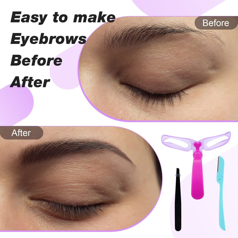 Honoson portable eyebrow grooming kit keeps tools organized