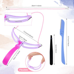 Honoson stencil with handle provides stable placement for precise brow patterns