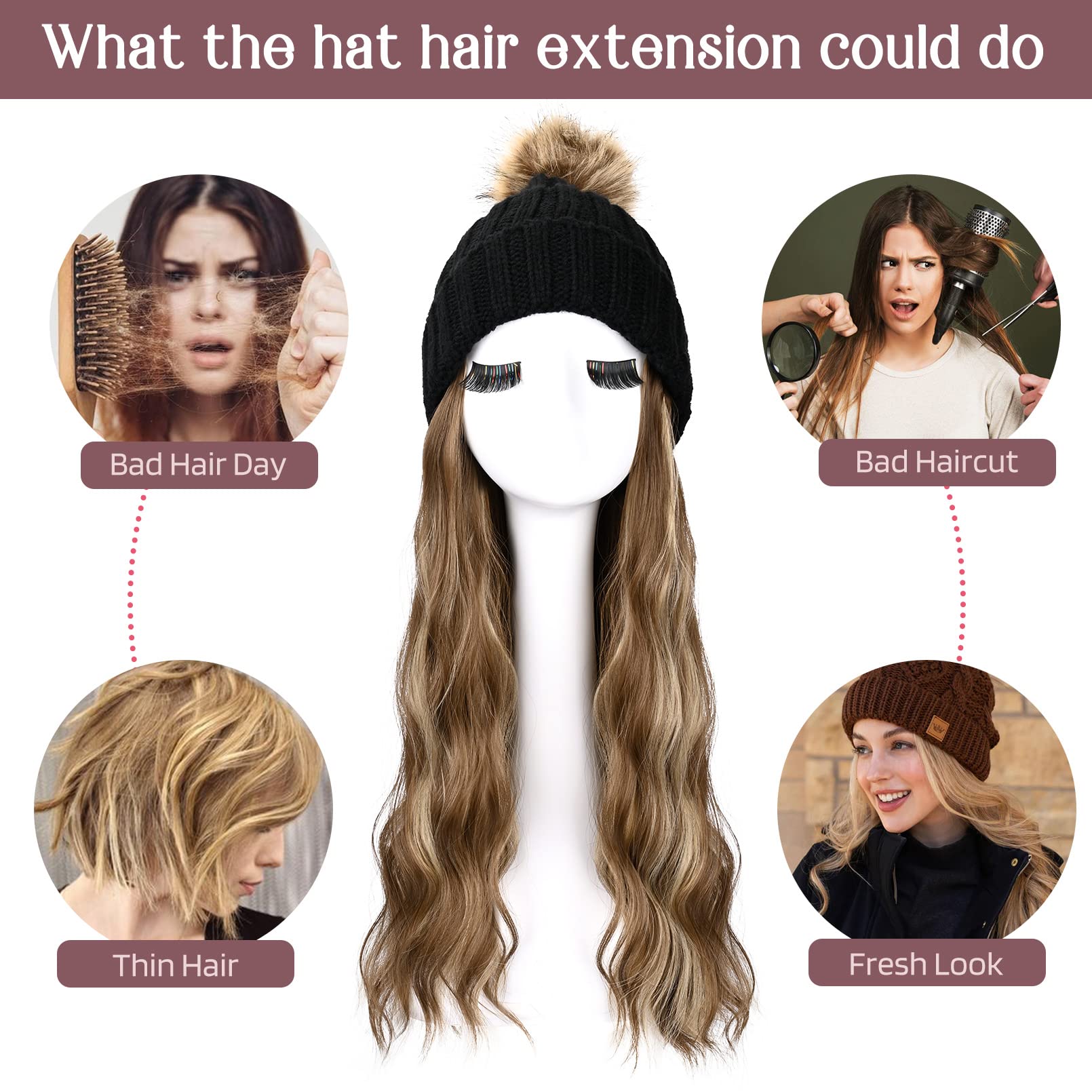 HOOJIH soft synthetic fiber wig feels lightweight and comfortable