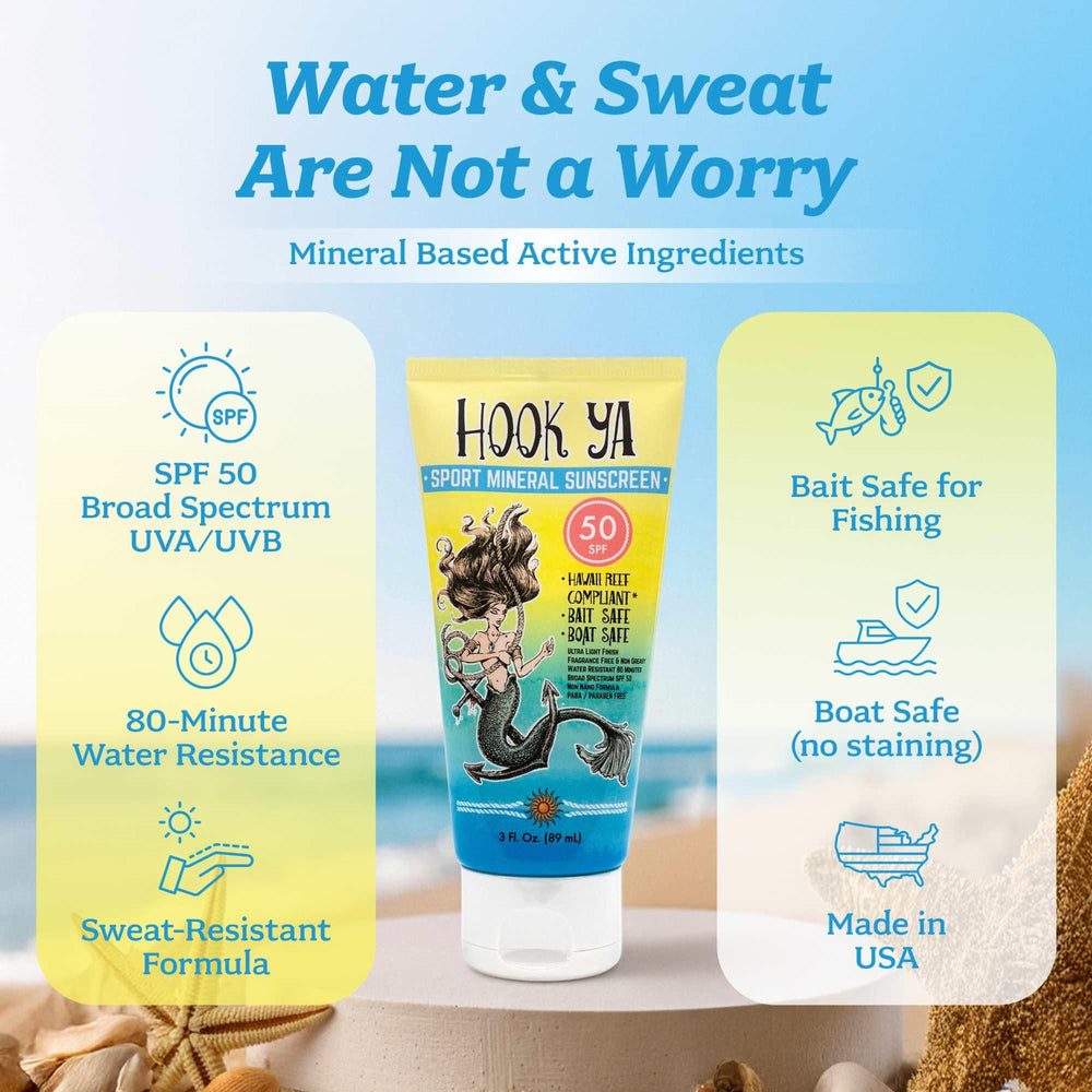 Hook'Ya mineral protection applied on skin for daily outdoor use.