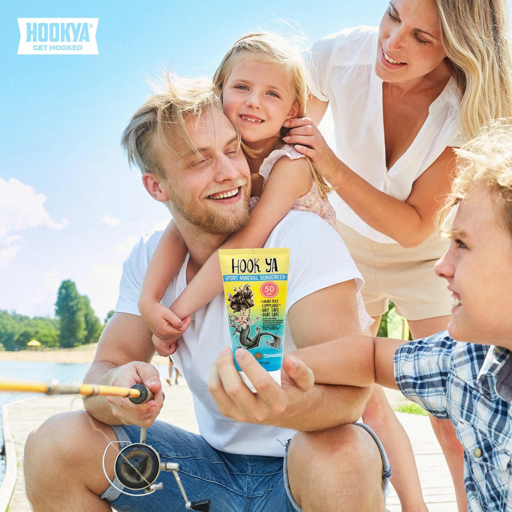 Hook'Ya sweat-proof sunscreen for high-sweat outdoor activities.