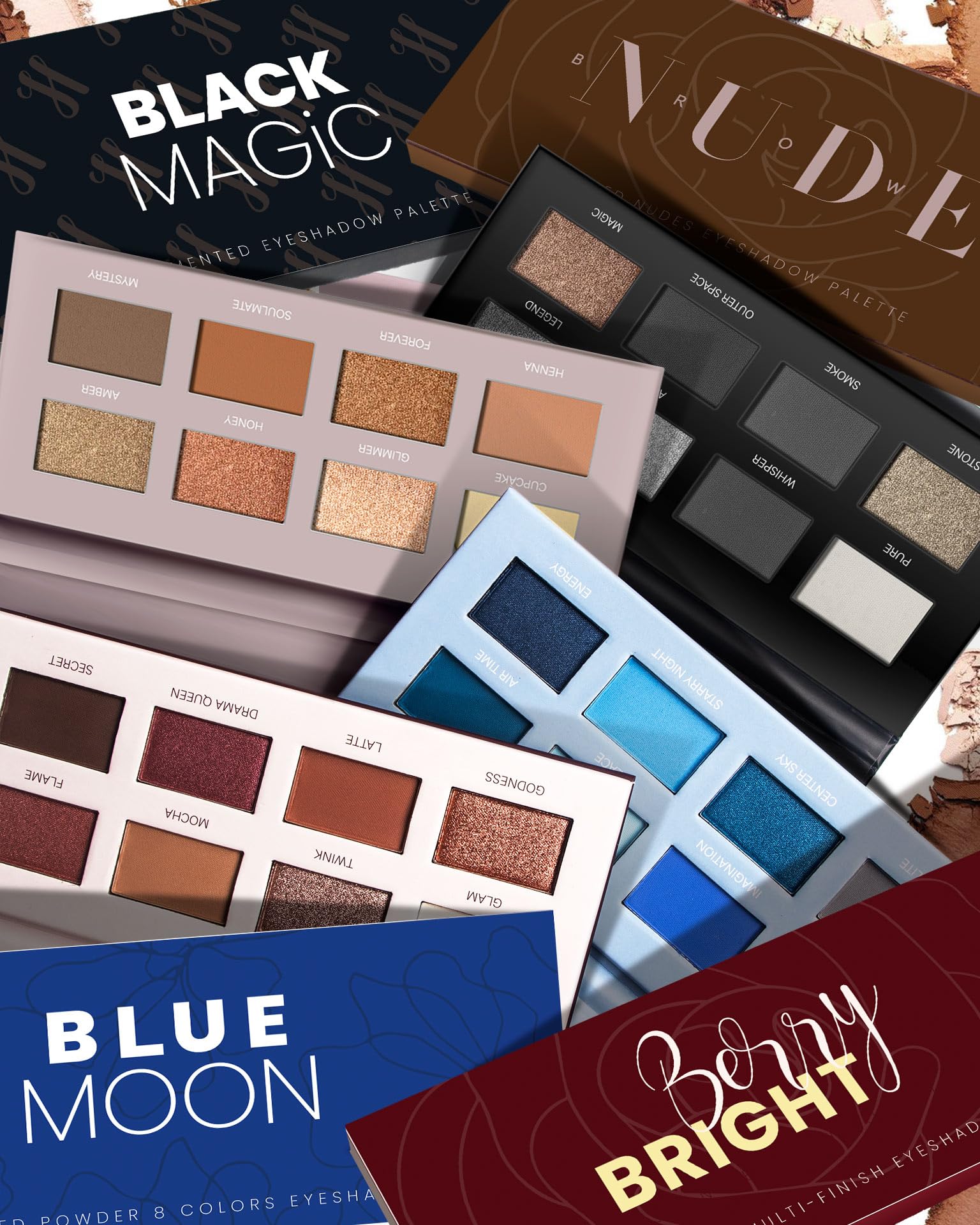 HOOMUSS Blue Eyeshadow Palette easy blend formula for smooth gradients