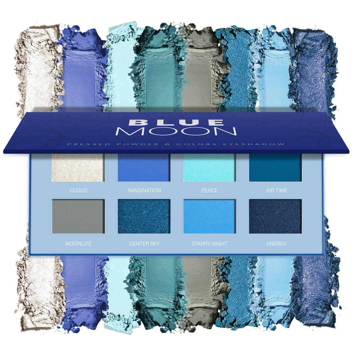 HOOMUSS Blue Eyeshadow Palette eight color set for versatile blue looks