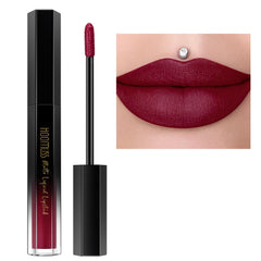 HOOMUSS Burgundy Lipstick bottle showing rich color texture