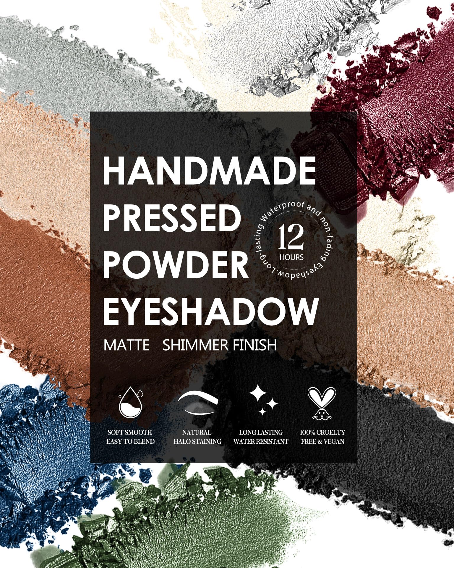 HOOMUSS Gold Eyeshadow crease-proof finish stays put all day.