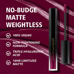 HOOMUSS Mulberry lipstick matte finish provides weightless comfort for all-day wear.