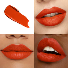 HOOMUSS Orange Lipstick long-lasting formula locks color without transfer.