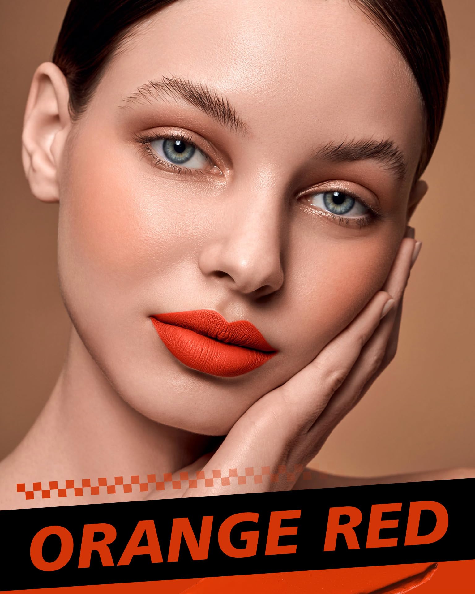 HOOMUSS Orange Lipstick precision applicator delivers precise, mess-free lip lines.