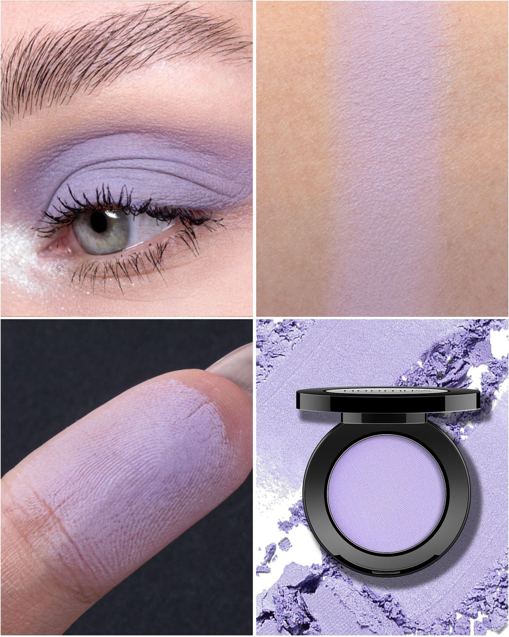 HOOMUSS Purple Palette swatches show true color and fade-resistant formula.