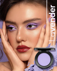 HOOMUSS Purple Eyeshadow pod closeup reveals rich pigment and a smooth matte finish.