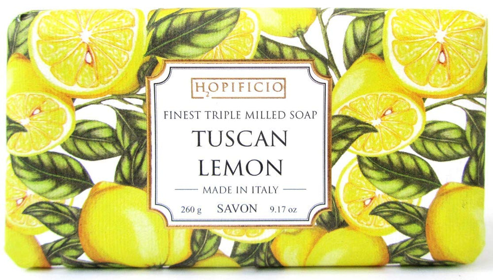 Hopificio Lemon soap front view with moisturizing, natural bar.