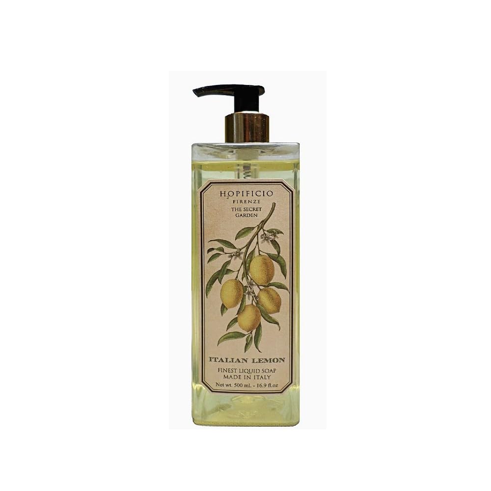 Hopificio The Secret Garden Italian Lemon liquid soap bottle for refreshing hand wash