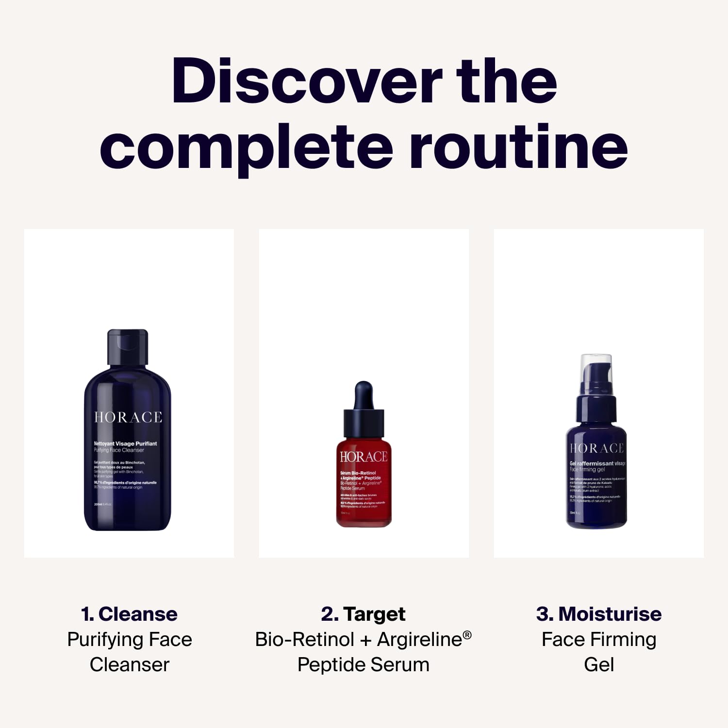 HORACE Face Firming Gel suits all skin types for daily skincare.