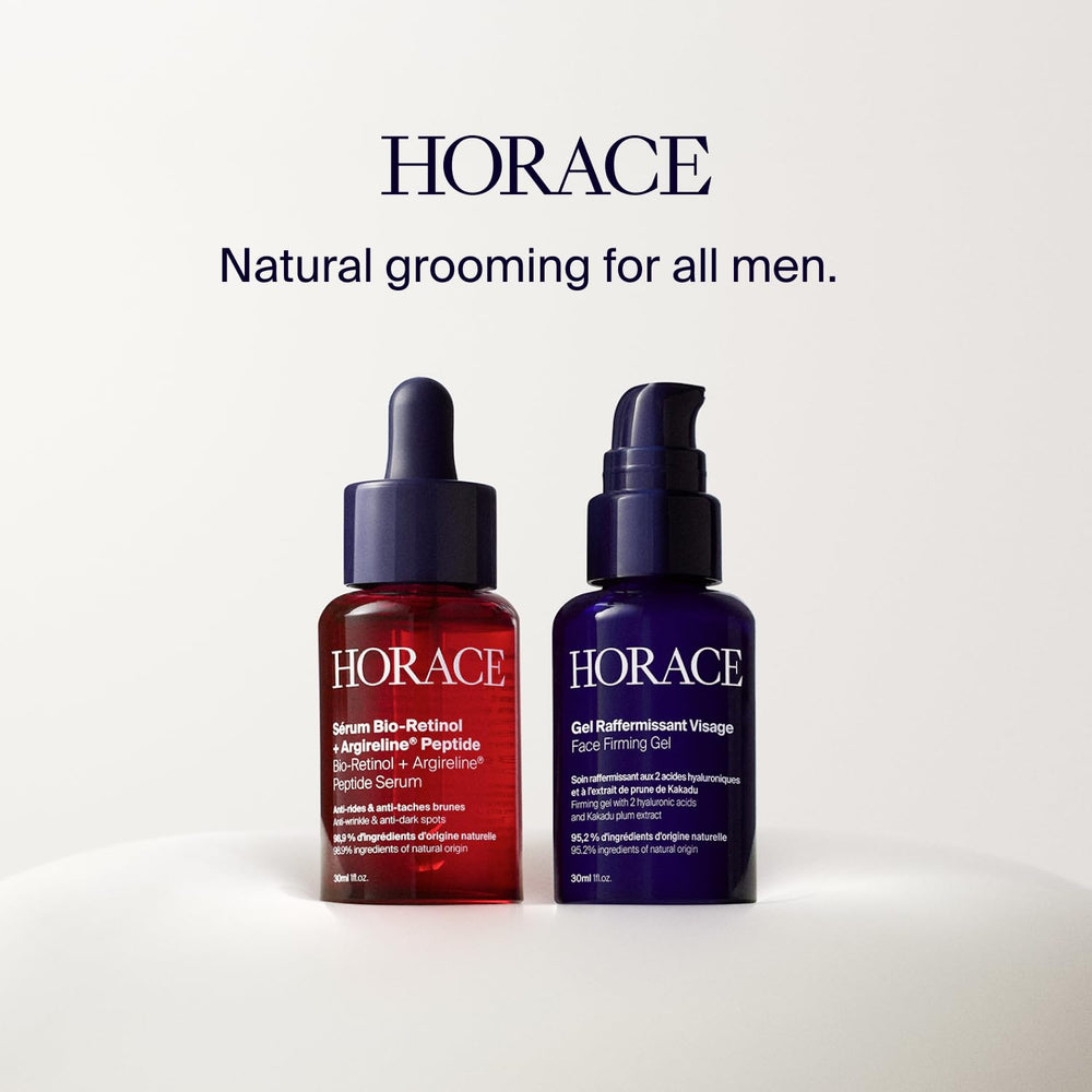 HORACE amber-scent bottle on shelf evokes subtle masculine fragrance.
