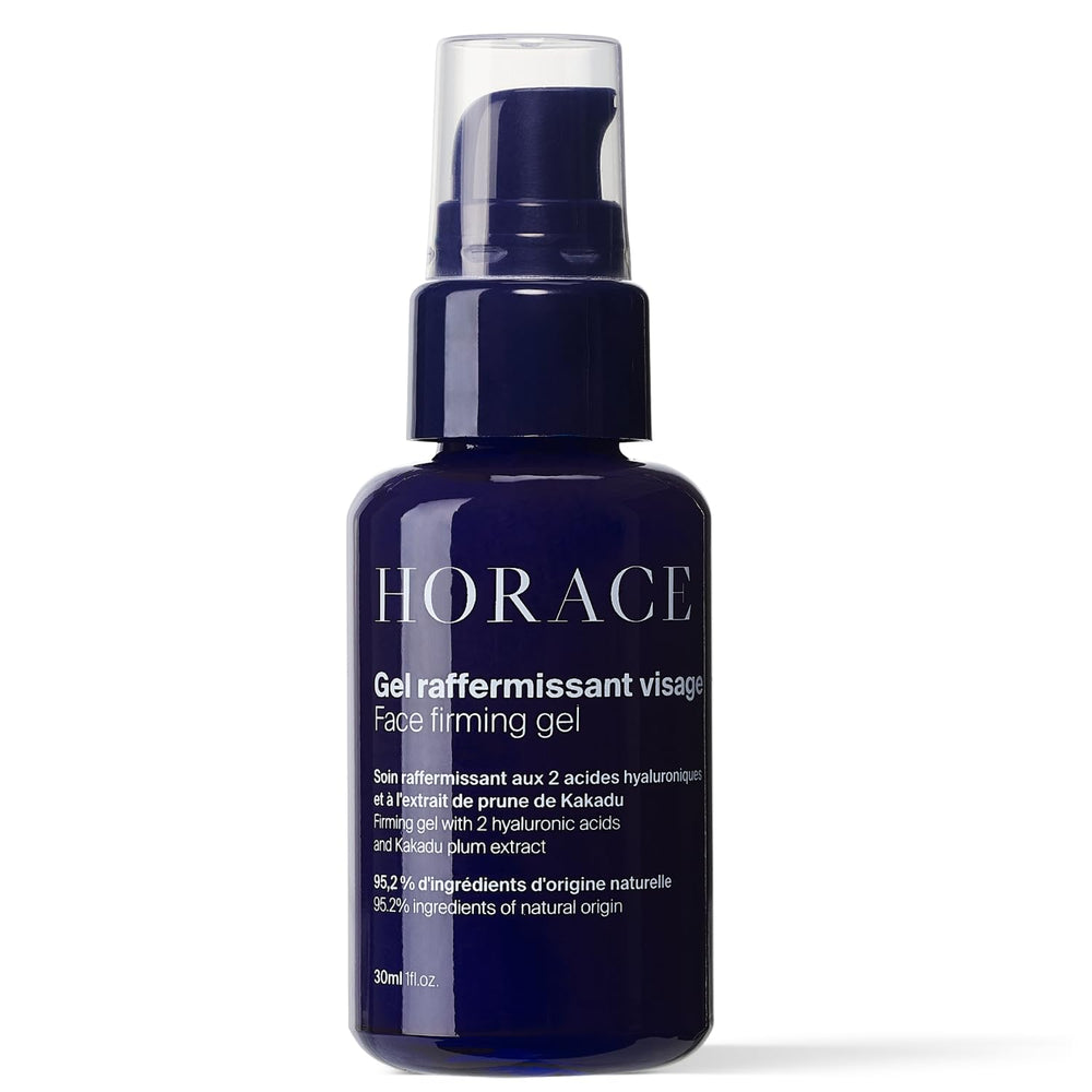 HORACE Face Firming Gel texture close-up shows lightweight formula for daily use.