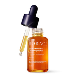 HORACE Vitamin C + Glycolic Serum bottle for brighter, more even skin.