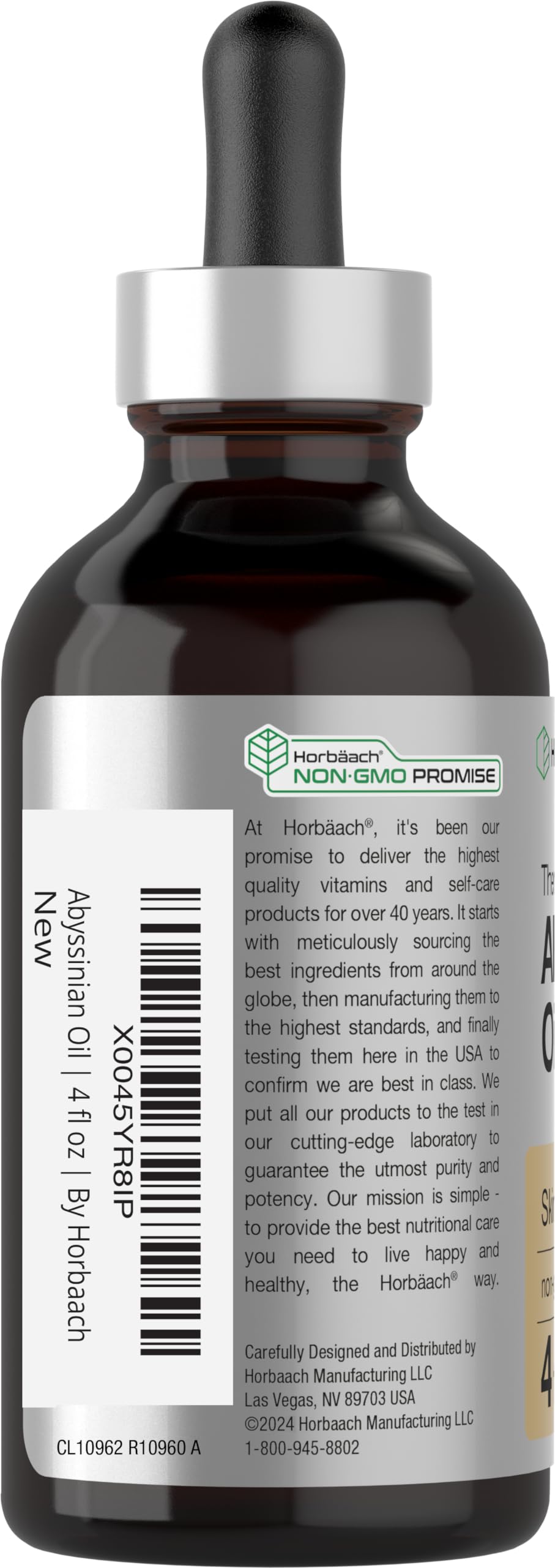 Horbäach Abyssinian Oil liquid texture emphasizes fast absorption and light feel