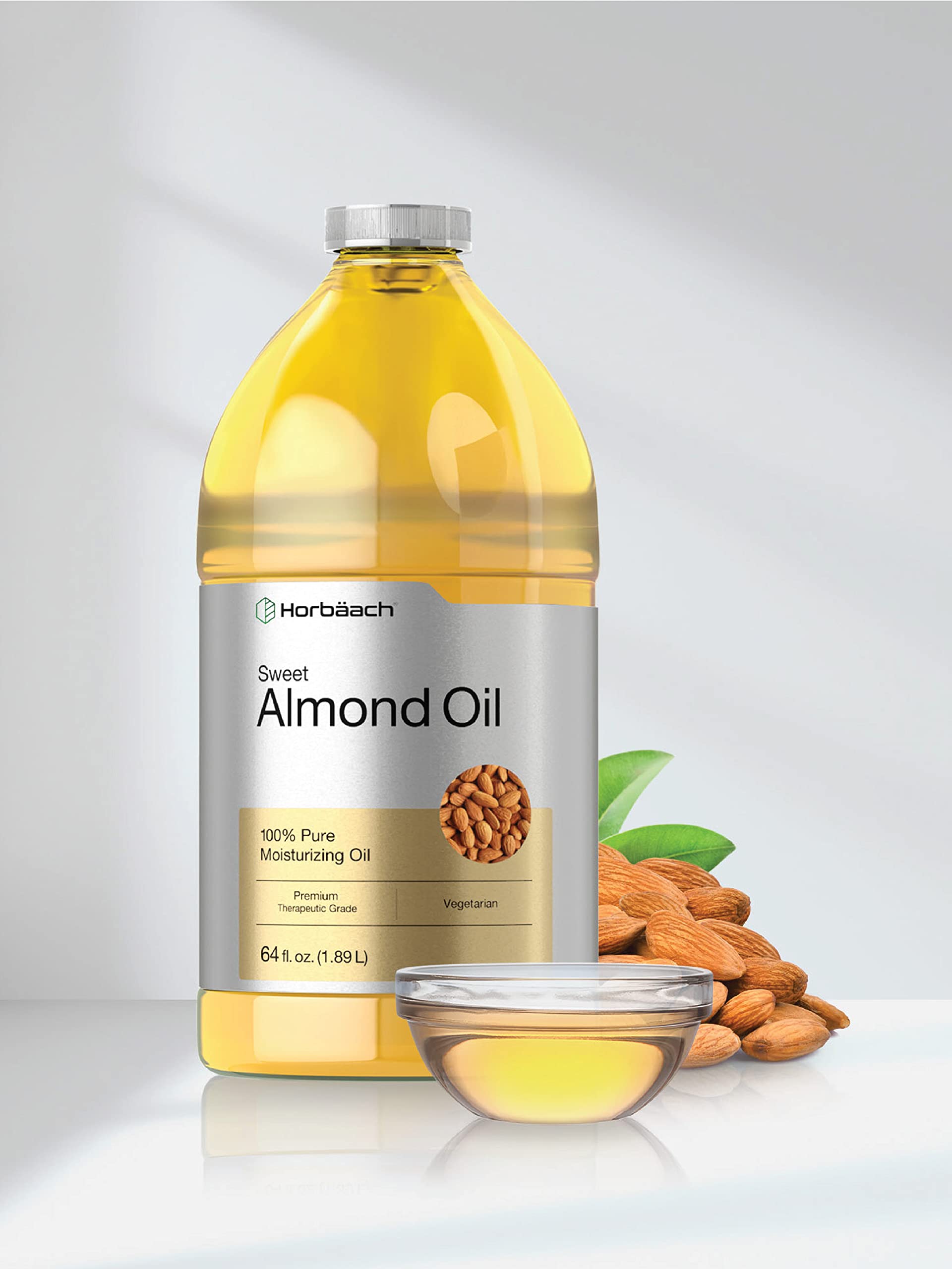 Horbäach Sweet Almond Oil vegan non-GMO cruelty-free icon.
