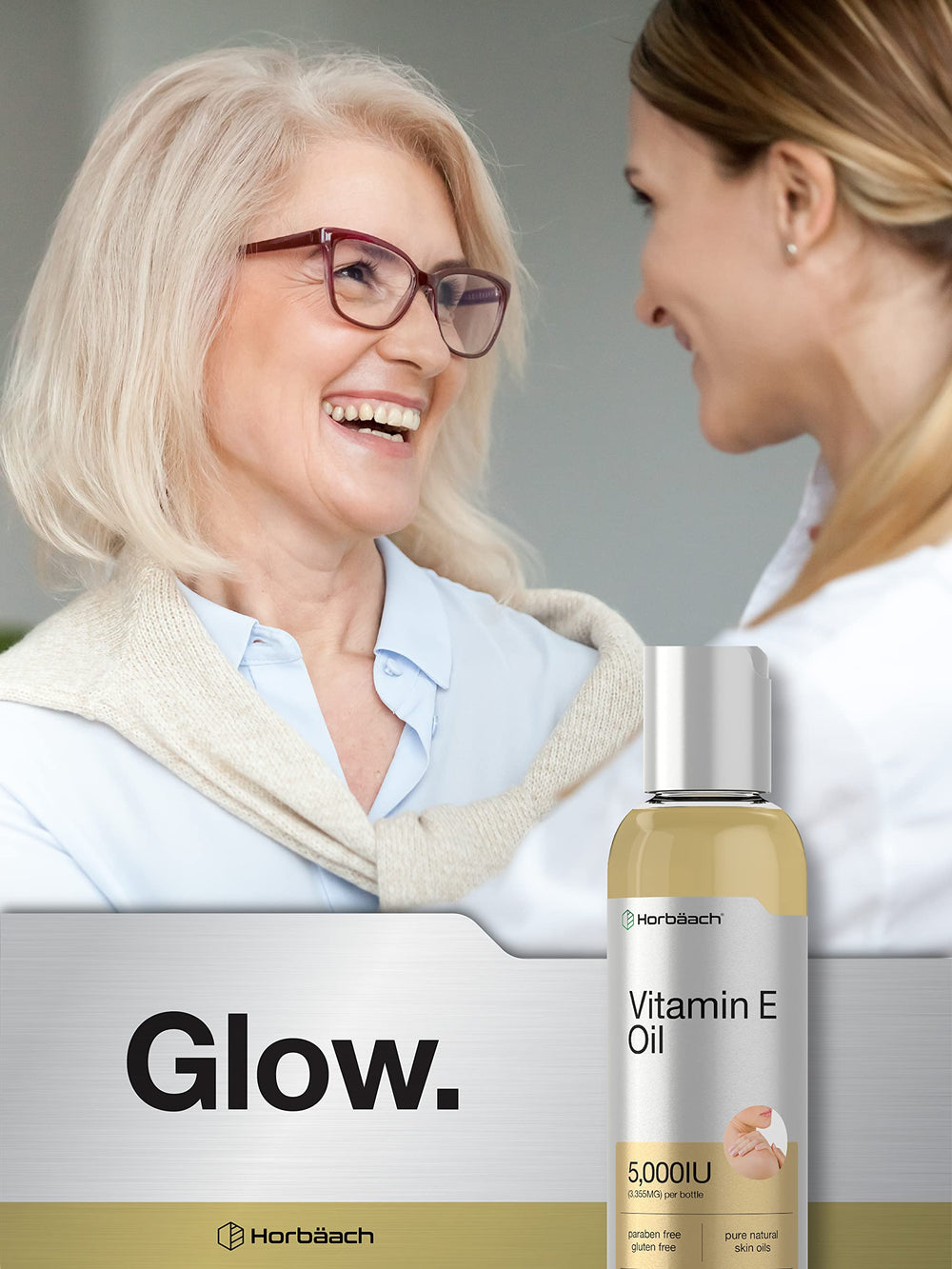 Horbäach Vitamin E Oil on hair seals ends with lightweight moisture.