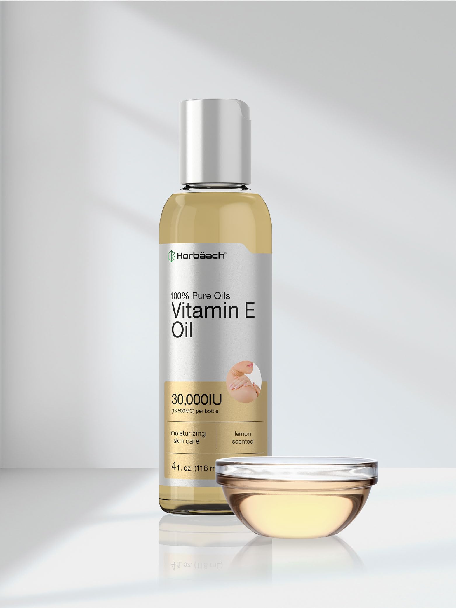 Cruelty-free symbol confirms no animal testing for Horbäach oil.