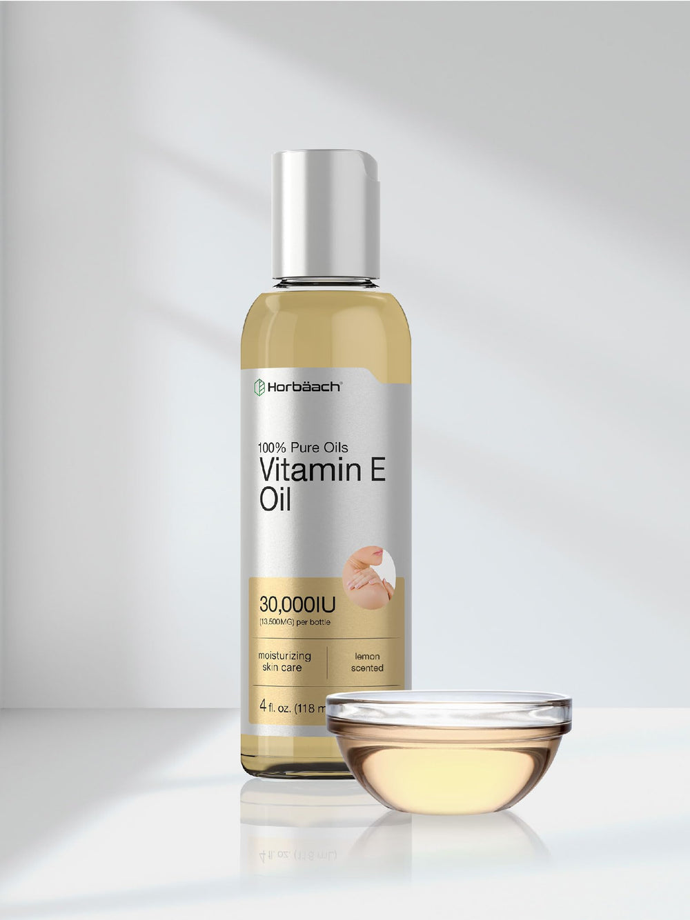 Cruelty-free symbol confirms no animal testing for Horbäach oil.
