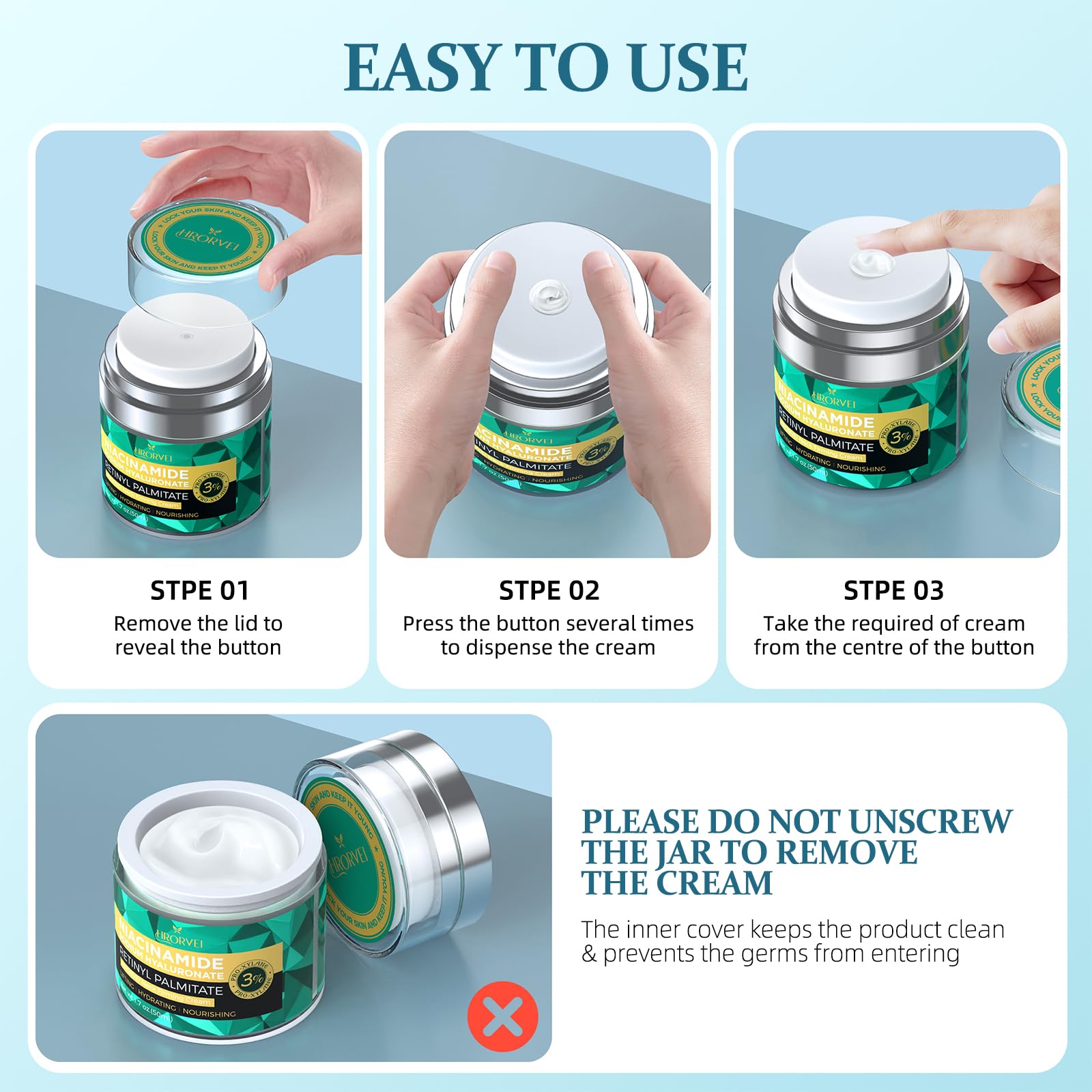 Hrorvei air-sealed pump packaging keeps formula fresh