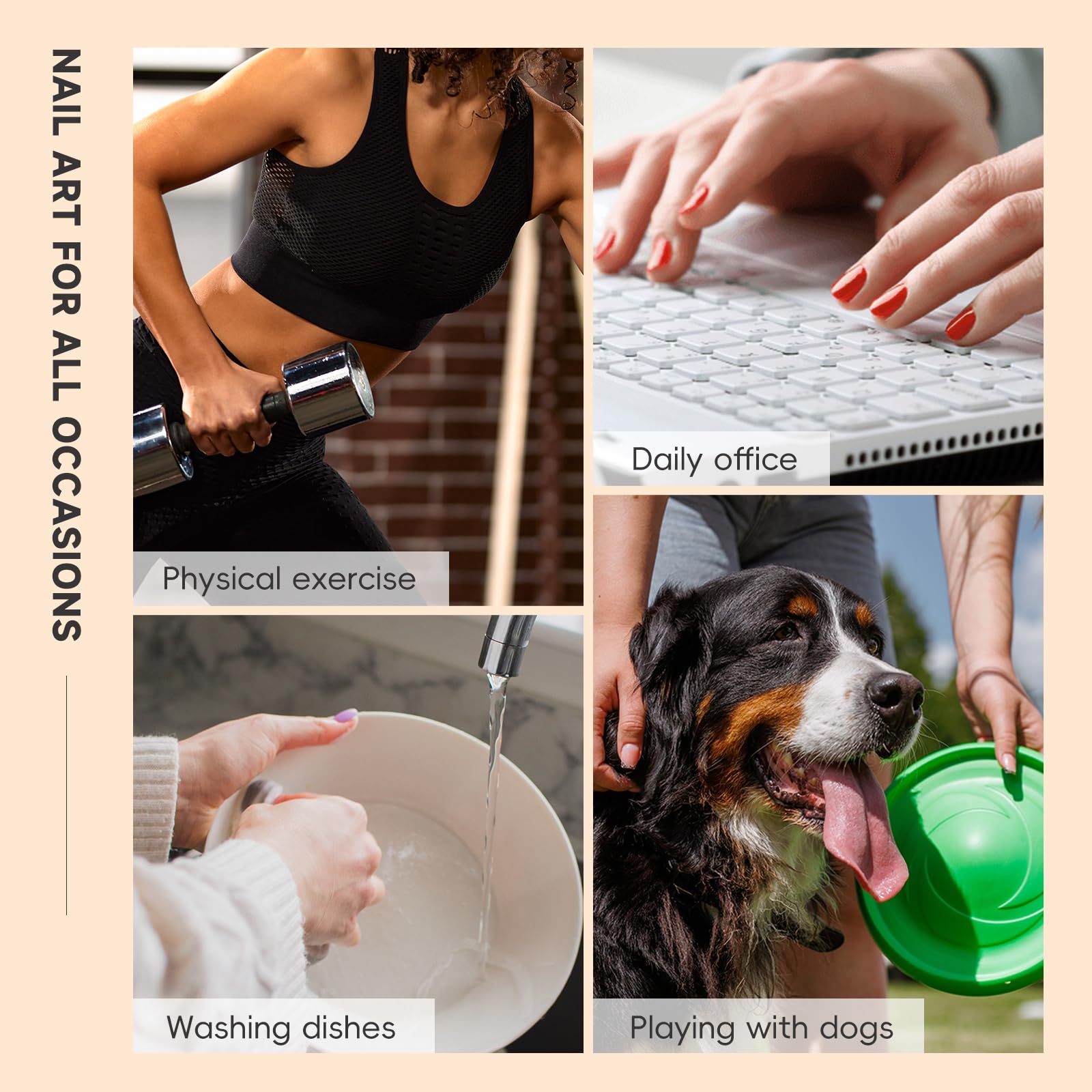 Hosaily 12-size nail set ensures precise fit for all fingers