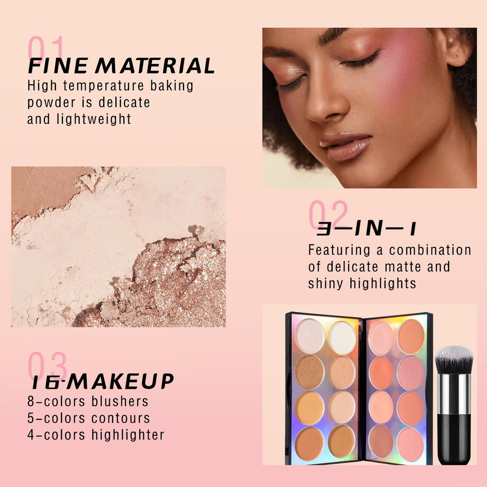 HOSAILY soft makeup brush included with the palette
