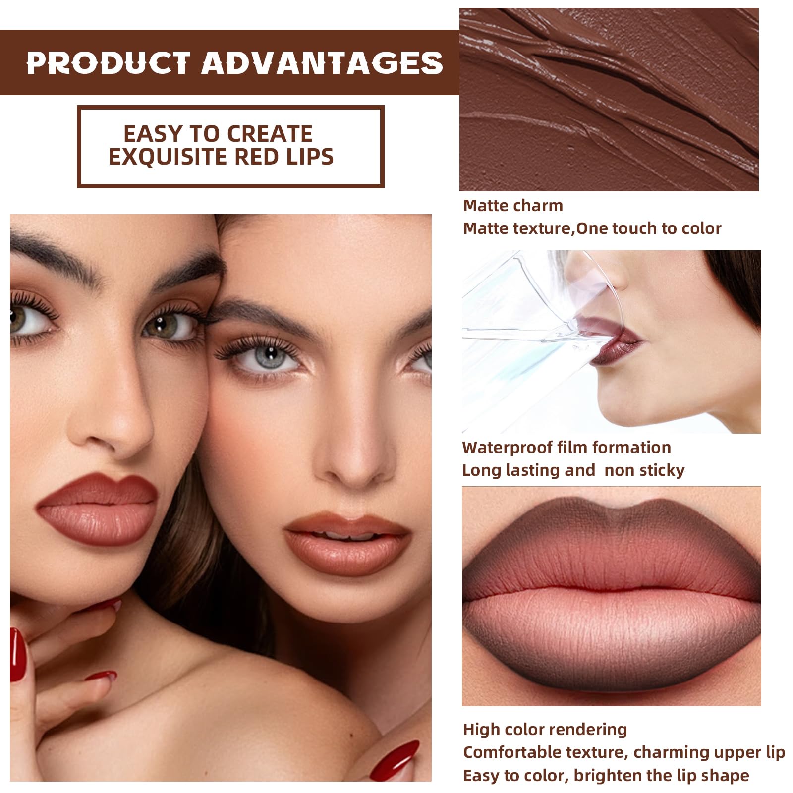 Hosaily 2-in-1 lip liner close-up demonstrates creamy texture for smooth lip lines.
