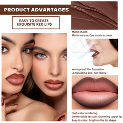 Hosaily 2-in-1 lip liner close-up demonstrates creamy texture for smooth lip lines.