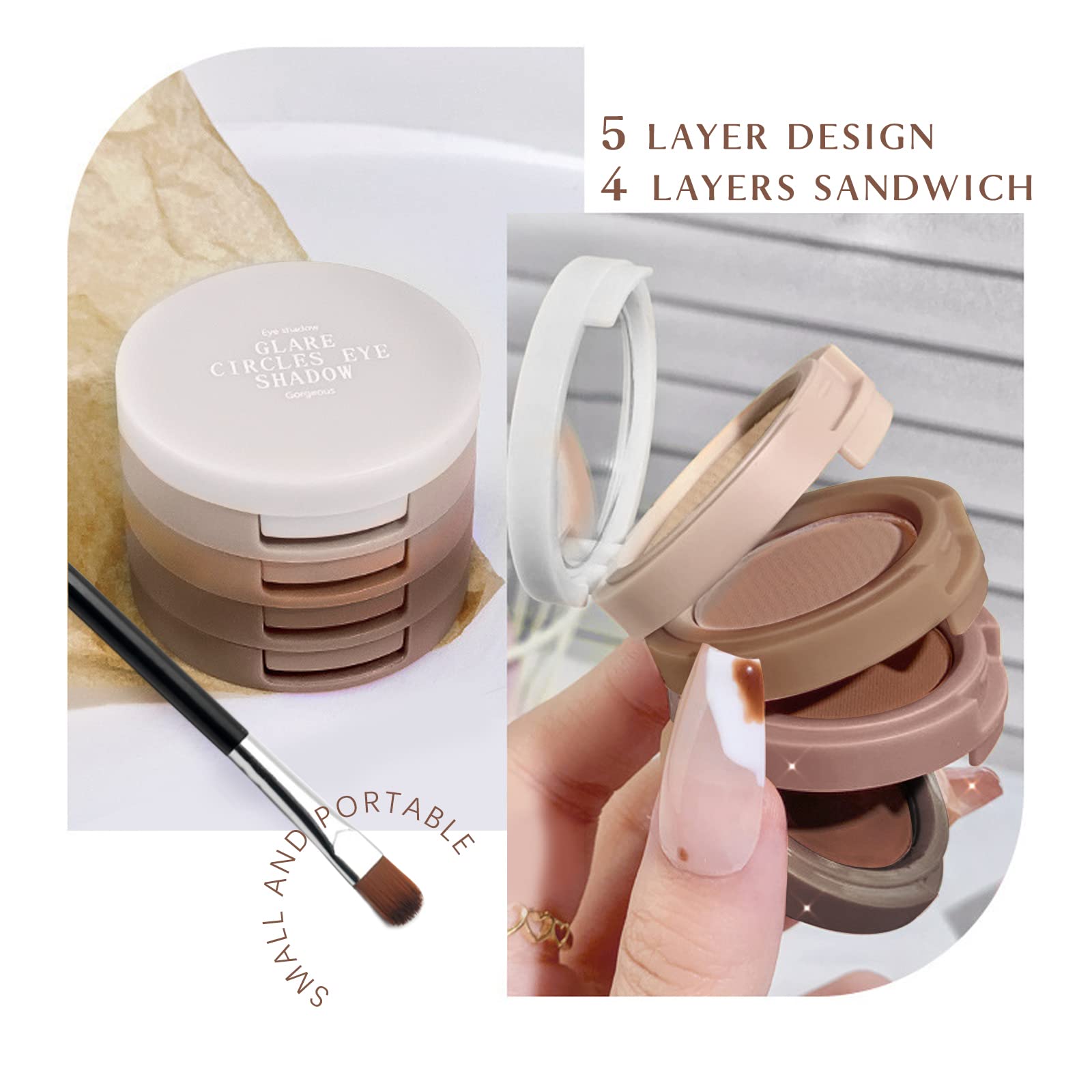 HOSAILY 4 colors in 1 palette for shading, highlighting, and defining