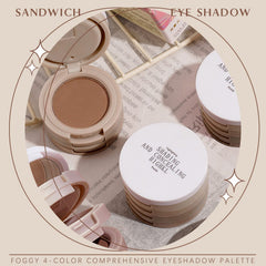 HOSAILY 4-in-1 matte nude palette color swatches for easy shade selection
