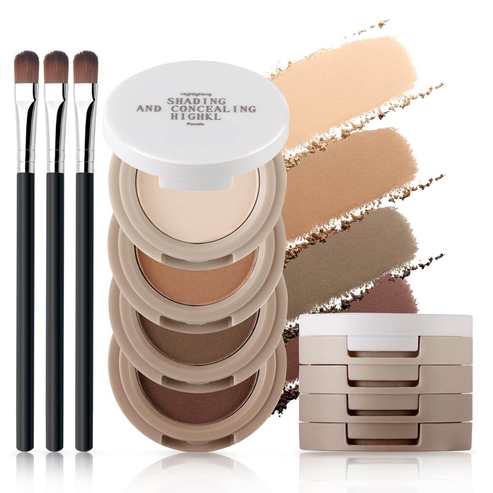 HOSAILY 4-in-1 matte nude palette front view for versatile eye looks