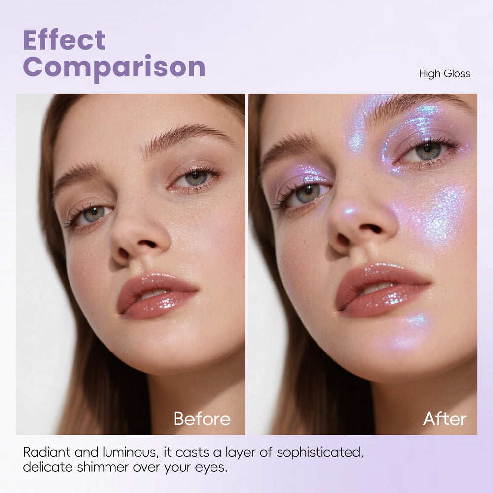Hosaily bouncy texture eyeshadow doubles as a soft highlighter for glow.