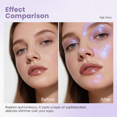 Hosaily bouncy texture eyeshadow doubles as a soft highlighter for glow.