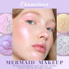 HOSAILY chameleon color shift glitter eyeshadow demonstrating shifting tones and glow