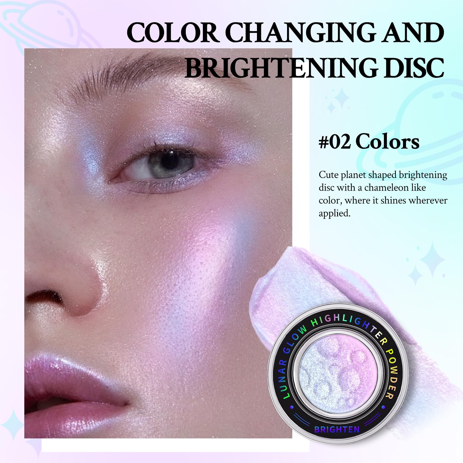 HOSAILY Chameleon Palette creamy texture for silky, smooth highlight application.