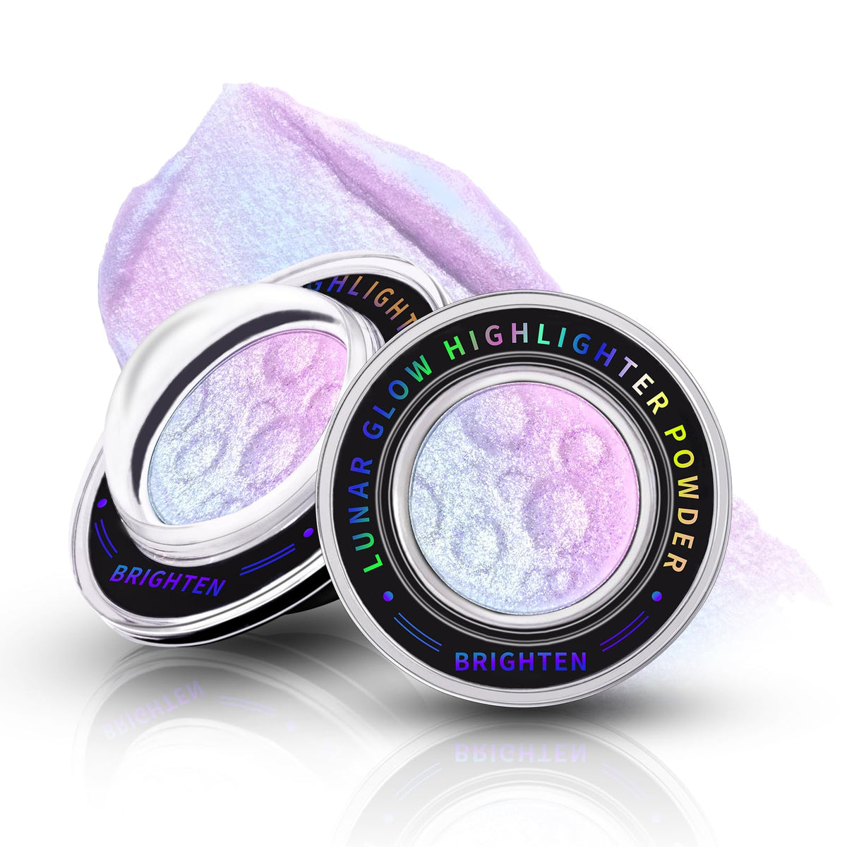 HOSAILY Chameleon Face Highlighter Palette with diamond shimmer for radiant, color-shifting glow.