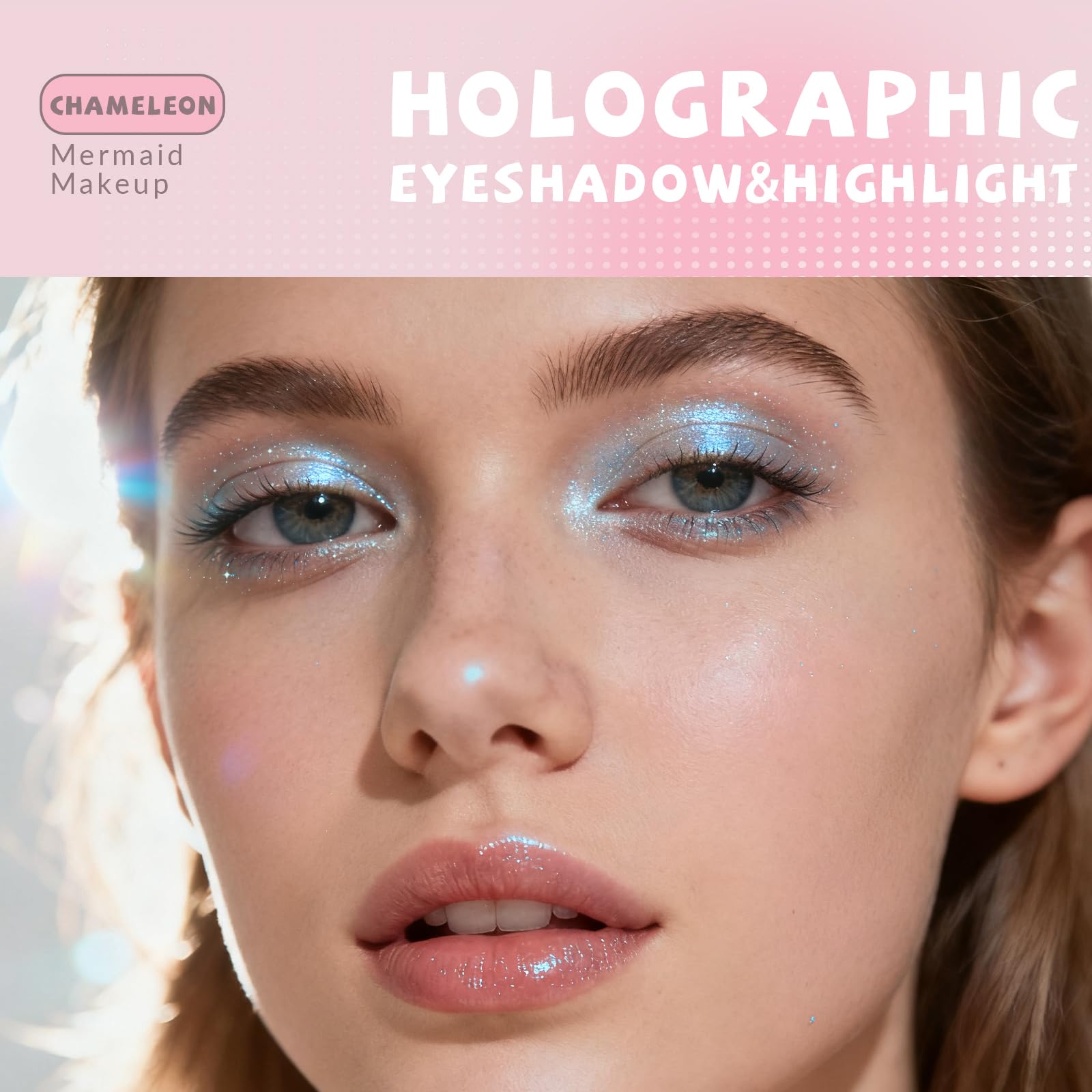 HOSAILY creamy formula applies smoothly with fingertips for sheer or intense sparkle.