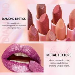 HOSAILY diamond shimmer lip color applied for dramatic shine