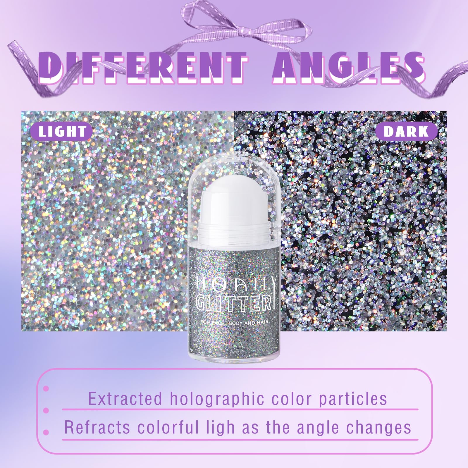 HOSAILY glitter applied to face and body for festival looks