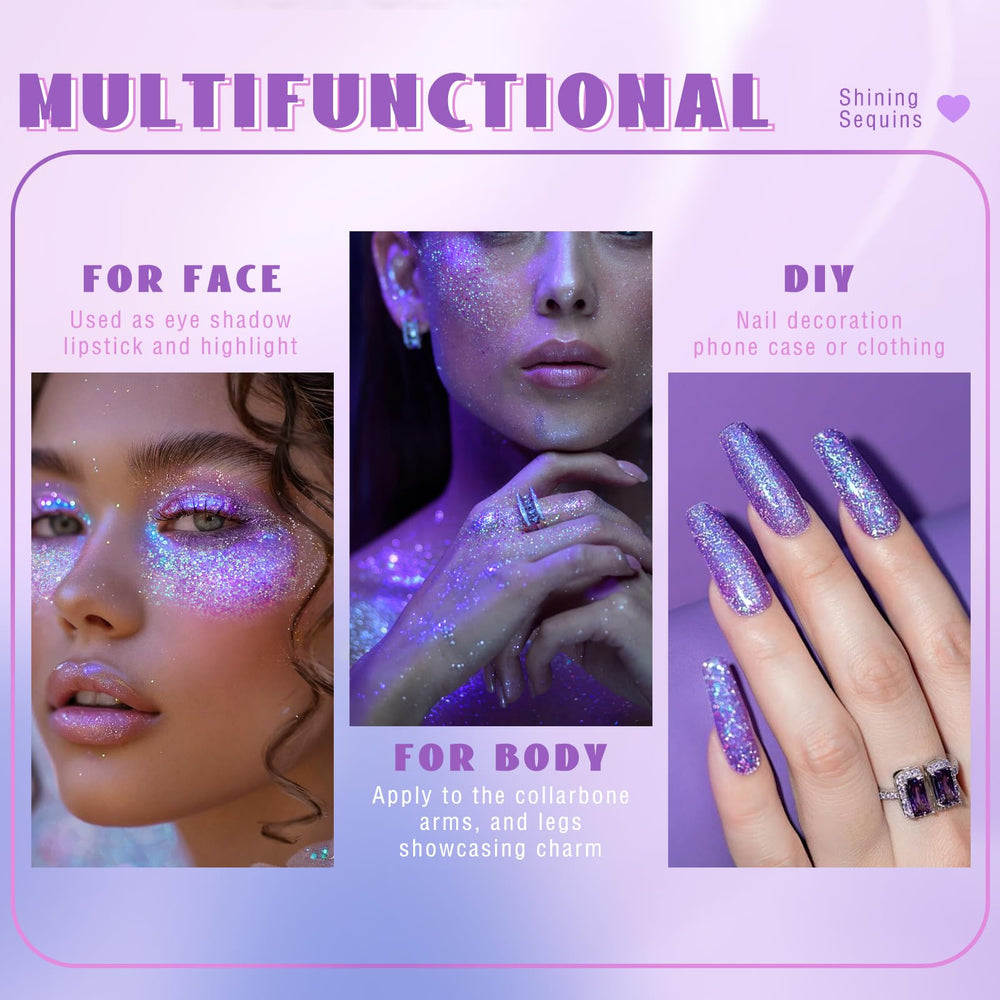 HOSAILY chunky glitter on eyes enhances festival-ready sparkle