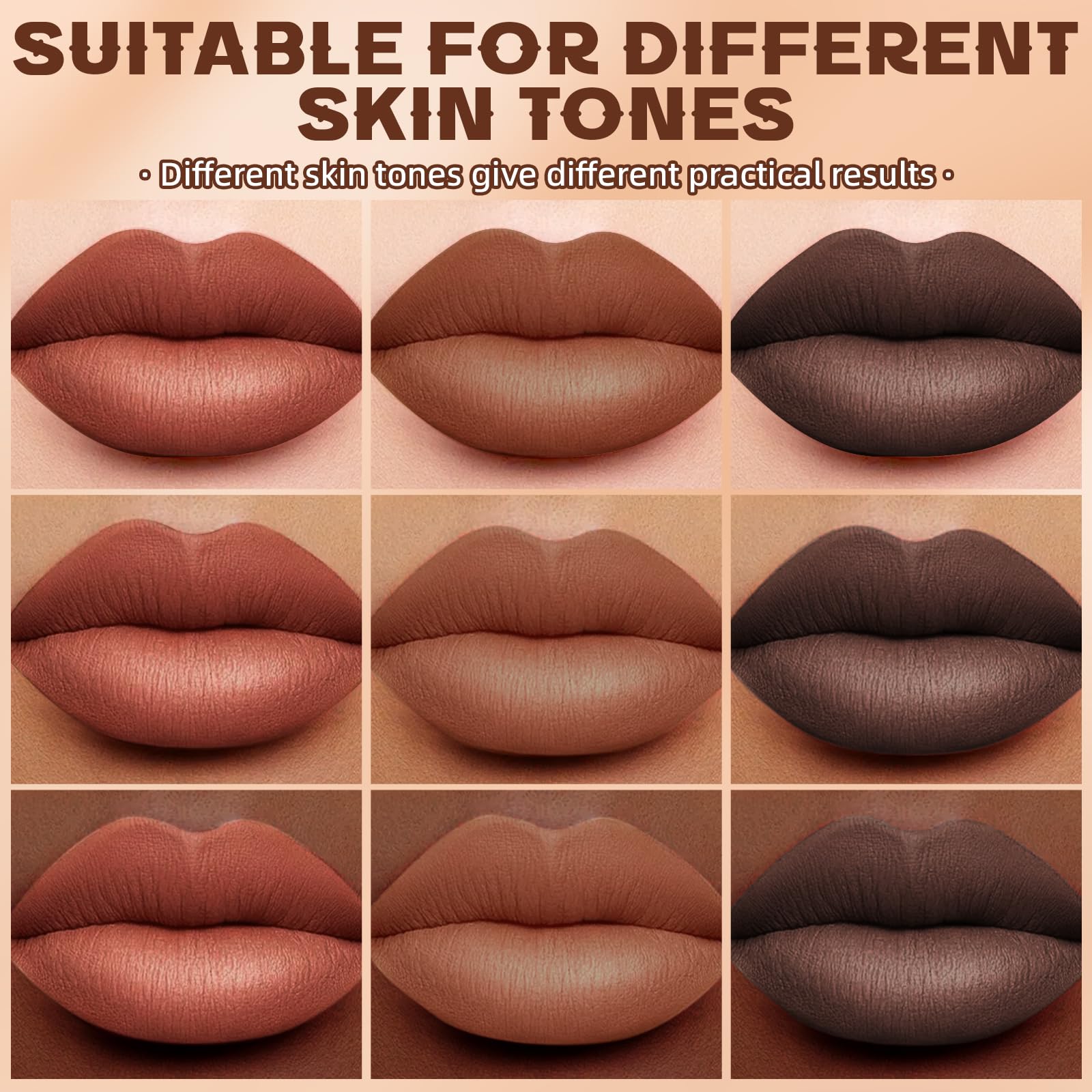 Hosaily gradient dark brown swatch shows bold option for dramatic looks.