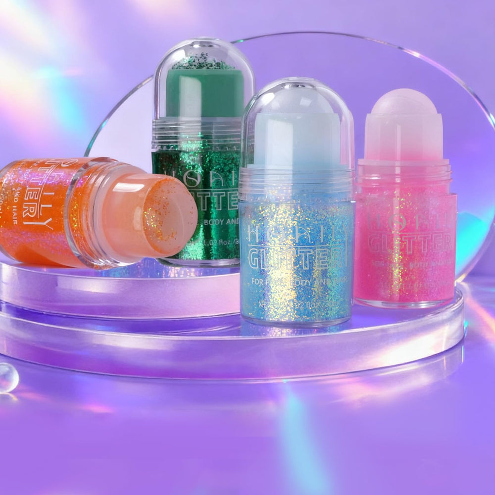 HOSAILY holographic glitter ideal for rave makeup and nail art