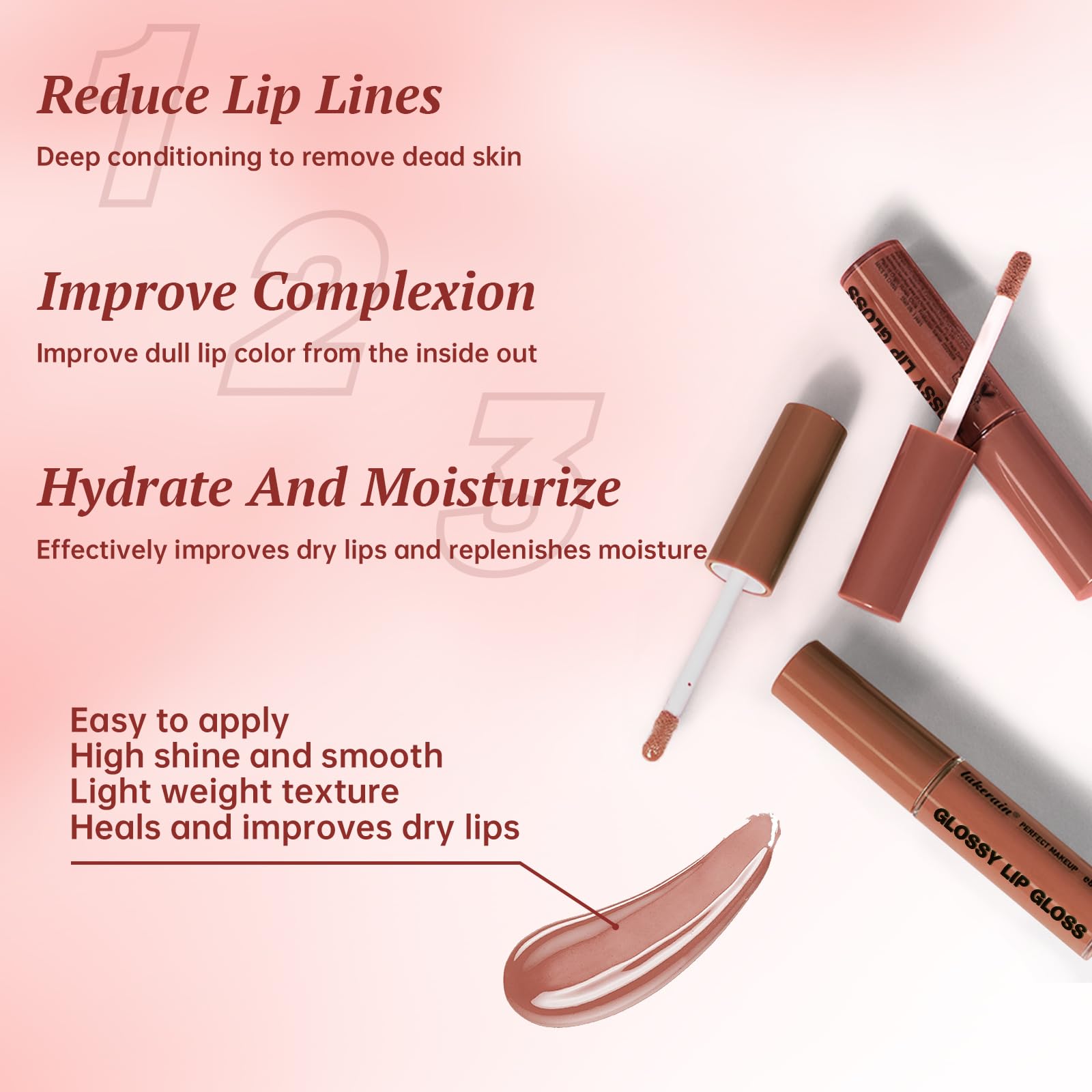 HOSAILY hydrating lip gloss with lasting moisture and shine.