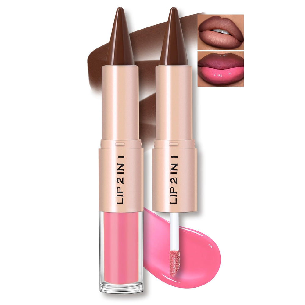 HOSAILY Lip Liner Gloss Duo compact for quick on-the-go touch-ups