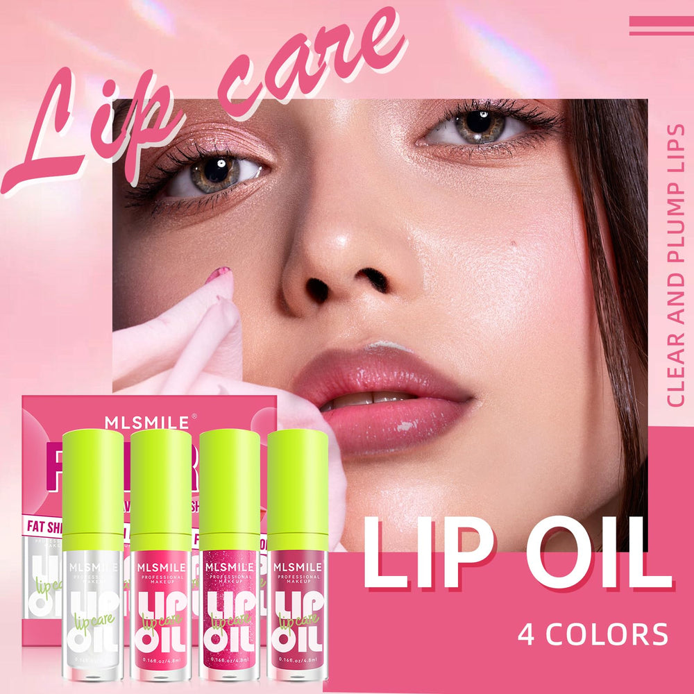 Close-up of HOSAILY lip oil gloss on lips for shine and moisture