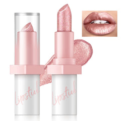 HOSAILY metallic brown lipstick close-up showing long-lasting color and shimmer.