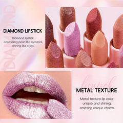 HOSAILY close-up on lips highlights smooth application and shimmer.