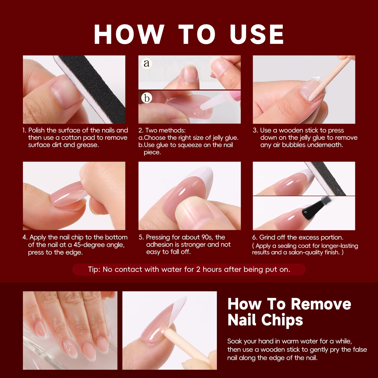 HOSAILY nail file and cleansing wipes simplify prep and cleanup
